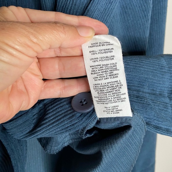 Avec Les Files Button Down Top, Corduroy, M - Picture 9 of 10